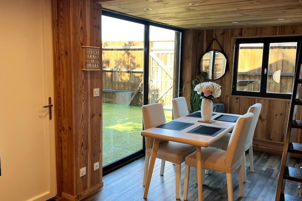 Chalet Et Jaccuzy Sur La Plage Biscarrosse Bagian luar foto