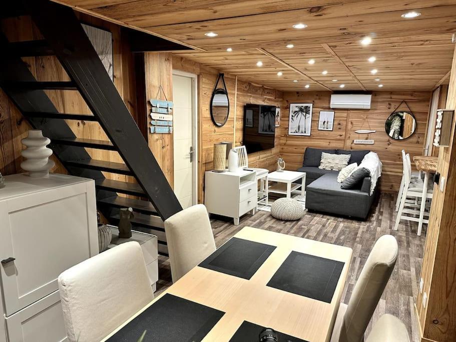 Chalet Et Jaccuzy Sur La Plage Biscarrosse Bagian luar foto