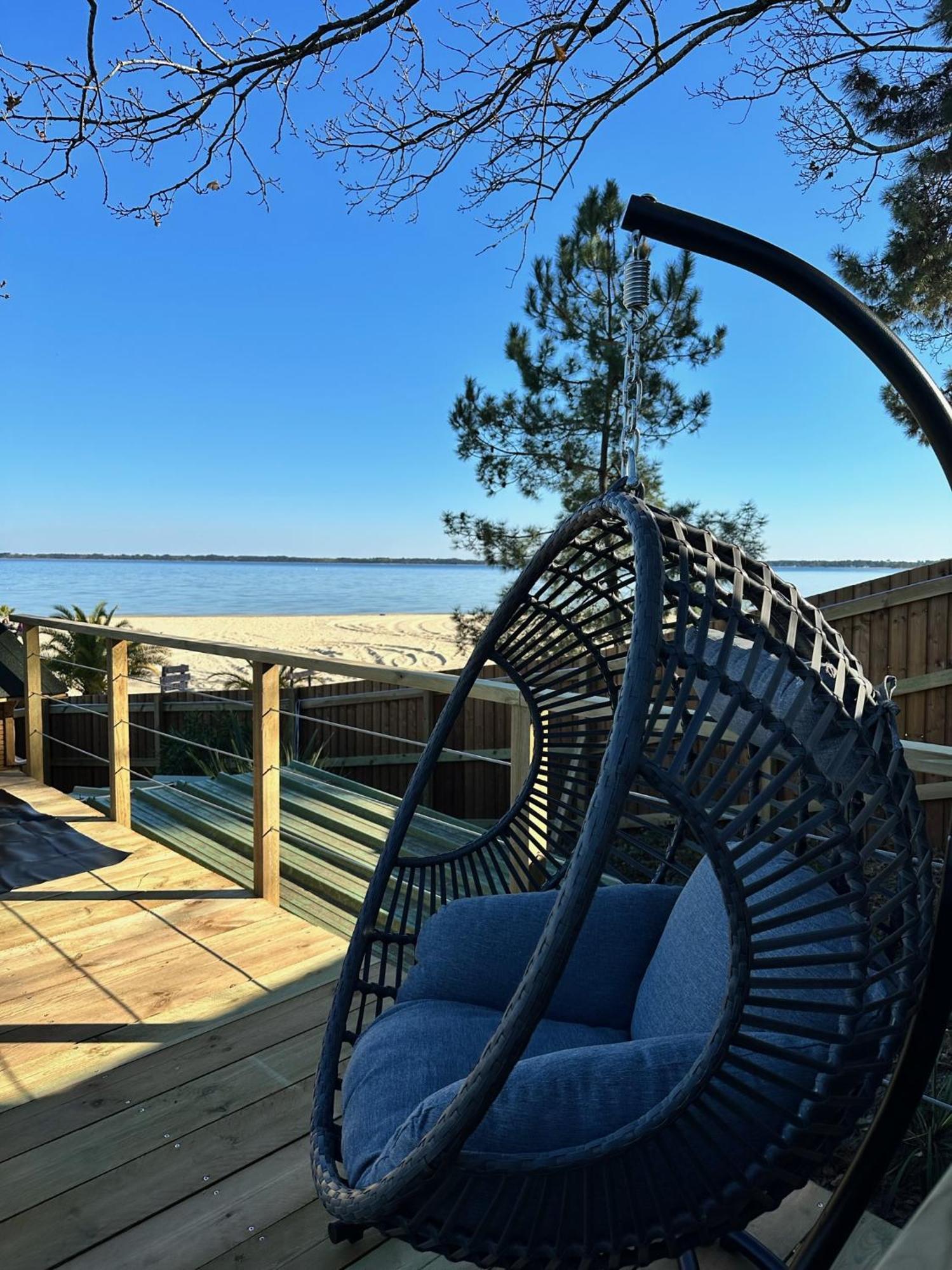Chalet Et Jaccuzy Sur La Plage Biscarrosse Bagian luar foto